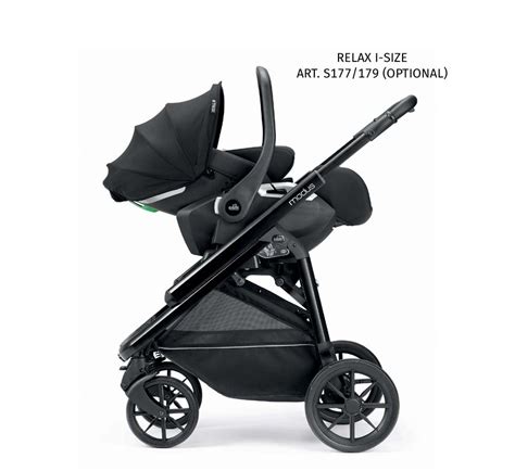 Passeggino Brevi Marathon in configurazione duo con seggiolino auto