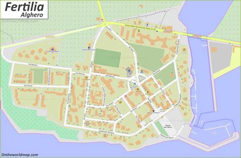 mappa delle zone di maggior interesse turistico tra Fertilia e Alghero
