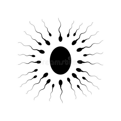 Illustrazione stilizzata di spermatozoi che nuotano verso un ovulo.