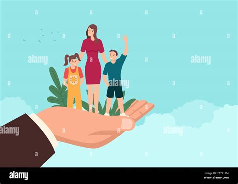 illustrazione astratta che rappresenta il supporto familiare e la cura durante la gravidanza