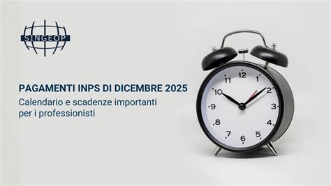 Calendario con date importanti per le scadenze INPS