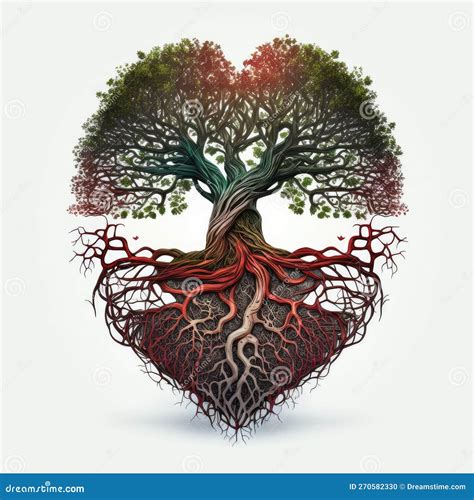 Albero della vita con radici e rami