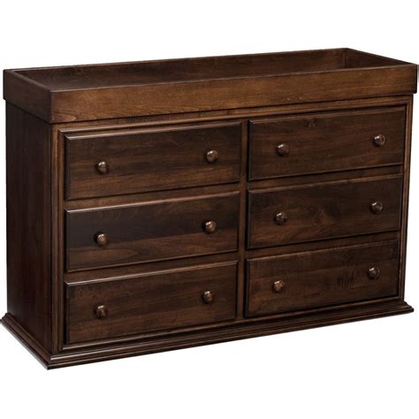 Traditional changing table with drawers