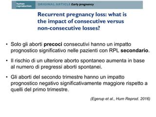 Flusso diagnostico per aborto ricorrente
