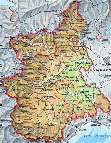 mappa del Piemonte con i principali centri di PMA evidenziati e la posizione del Valdese