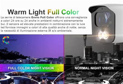 Schema tecnico che mostra la visione Ultra HD 2K della telecamera durante la notte