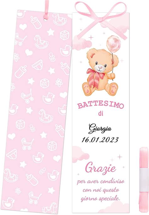 Segnaposto battesimo bimba con angioletti