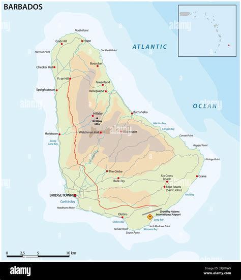 Mappa delle Barbados