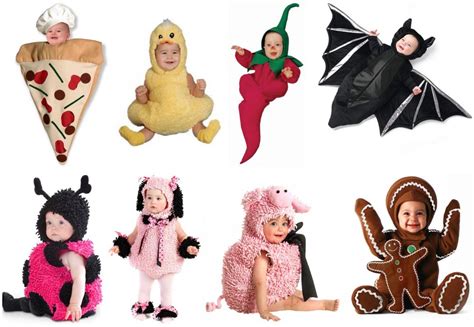 collage di costumi di Carnevale originali per neonati