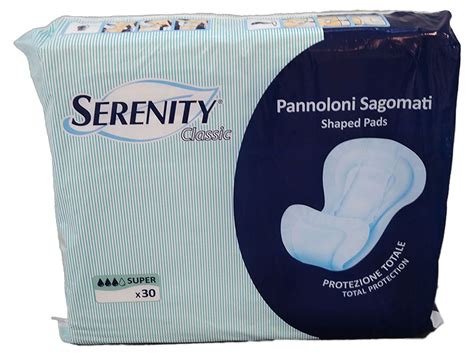 Infografica sulle caratteristiche dei pannoloni Serenity