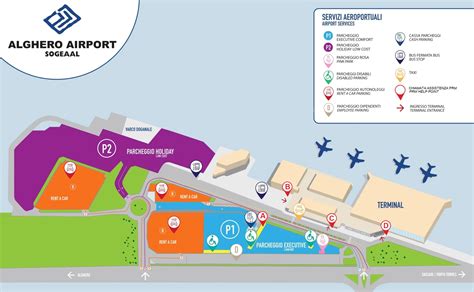 Mappa dell'Aeroporto di Alghero Fertilia
