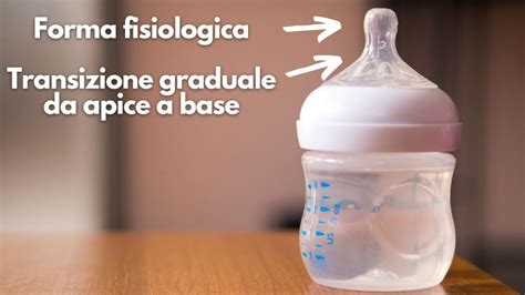 Confronto tra tettarella fisiologica e anatomica