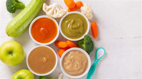 Varietà di frutta e verdura per lo svezzamento