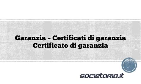 Certificato di garanzia Nuvita