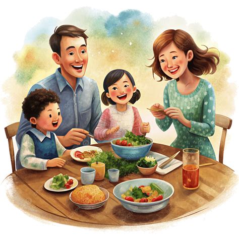 Happy family having a meal together with baby in Stokke highchair