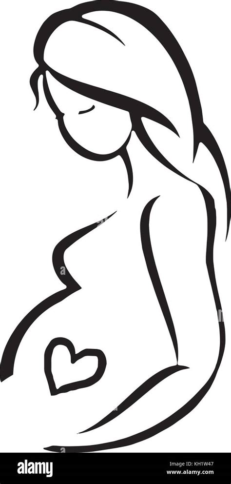 Illustrazione stilizzata di una donna incinta che sente i movimenti del feto