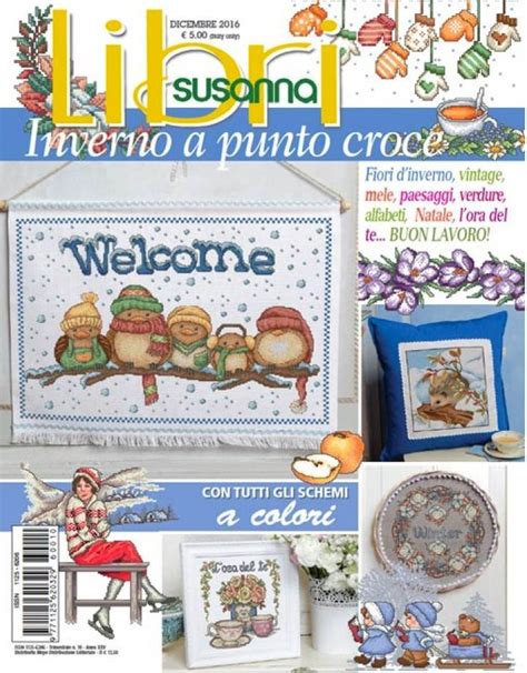 Copertina di rivista vintage di punto croce con schemi per bambini