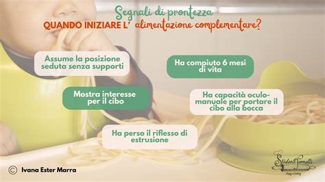 Tabella dei segnali di prontezza del bambino per lo svezzamento