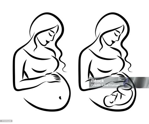 Icona di una donna incinta o di una famiglia