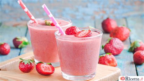 Ricetta illustrata: Frullato di fragole e banana