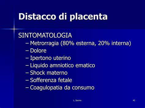 Rappresentazione di distacco di placenta