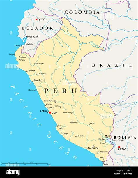 Mappa del Perù, indicando Paurange e Lima