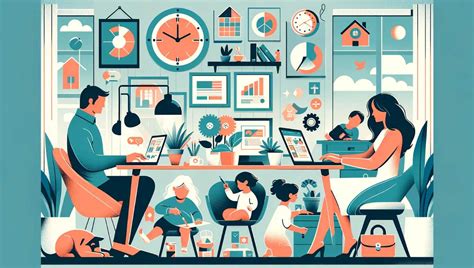 illustrazione conciliazione vita lavoro e famiglia