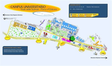Mappa del campus Vanvitelli a Napoli