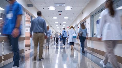Medical staff in a hospital corridor