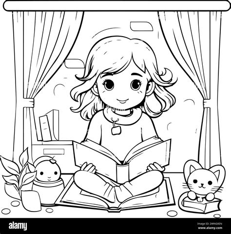Illustrazione di un libro per bambini con una bambina che usa un ombrello per proteggersi dalla pioggia