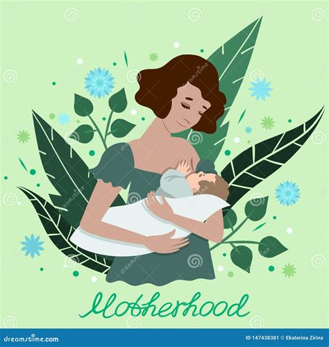 illustrazione che rappresenta una mamma che allatta il proprio bambino in un ambiente sereno e domestico