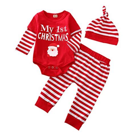 Vari tipi di completini neonato natalizi: tutina, body con pantaloni, vestitino, accessori