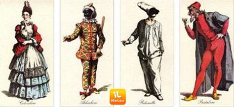 Illustrazione delle maschere di Carnevale più famose