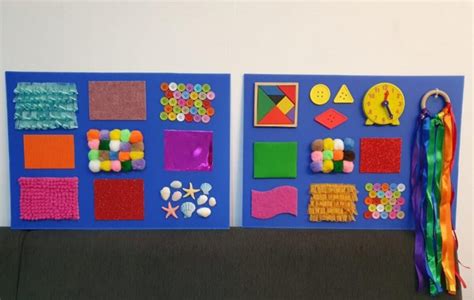 Pannello sensoriale fai-da-te con elementi ispirati a Montessori
