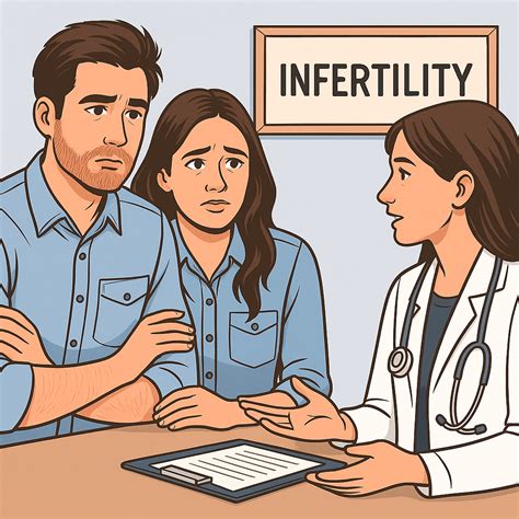 Coppia in visita medica per infertilità