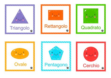 contrassegni con forme geometriche e oggetti