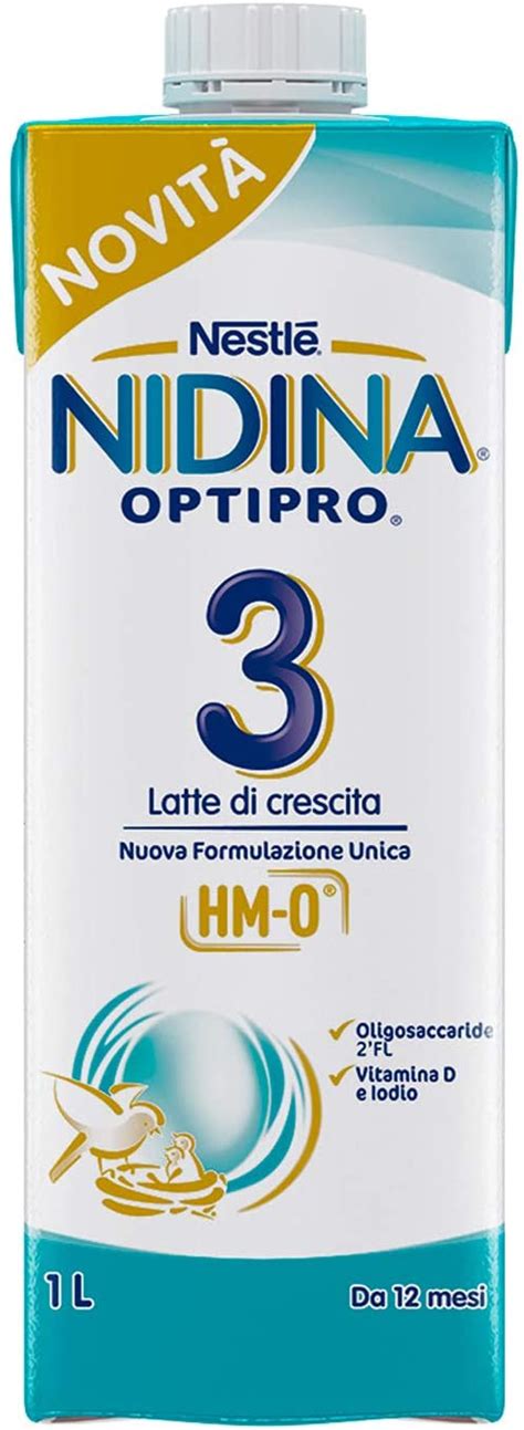 Tavola nutrizionale dettagliata di Nidina 3 Liquido