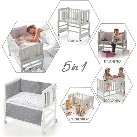 Schema che illustra il sistema di aggancio della culla next to me al letto dei genitori