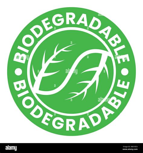 Biodegradable symbol infographic