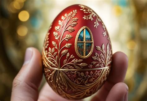 uovo di pasqua decorato con pulcino