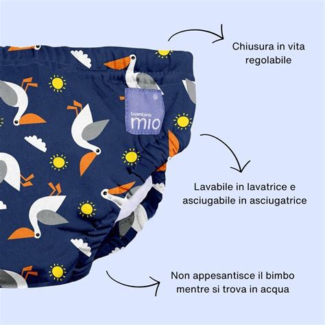 Diversi tipi di pannolini acquatici
