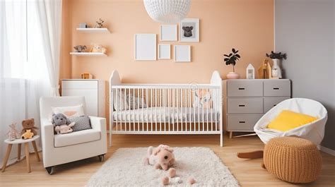 Una culla accogliente in una cameretta dai colori tenui e naturali, arredata con uno stile minimalista e montessoriano.