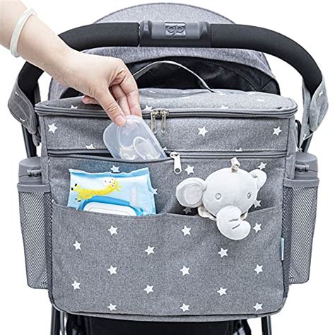 borsa passeggino con scomparti organizzati