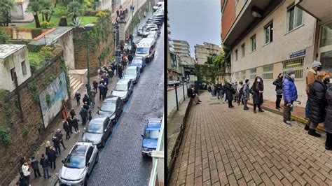 Grafico di affluenza ai centri vaccinali a Napoli