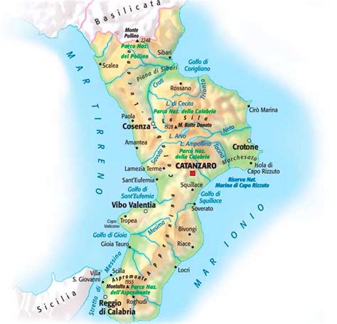 Mappa del Mediterraneo che evidenzia la posizione della Calabria