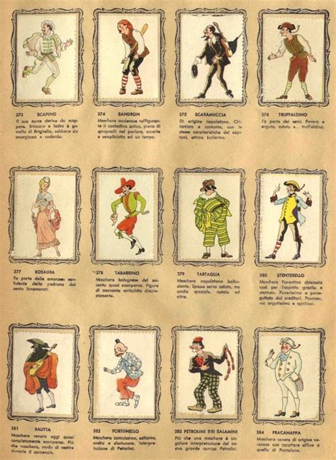 Maschere della Commedia dell'Arte più famose