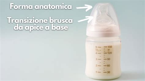 confronto visivo tra una tettarella anatomica e la forma naturale del seno materno