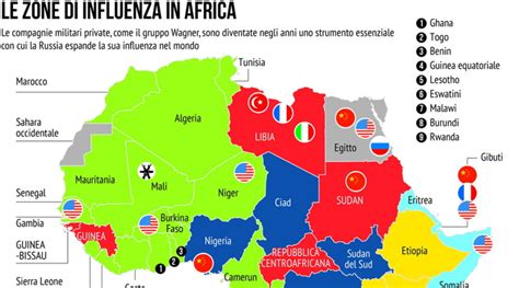 Mappa dell'Africa e zone di influenza Nestlé