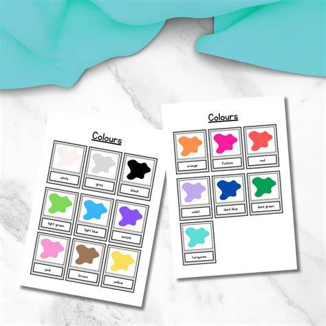Flashcards dei colori in inglese