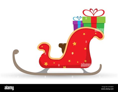 illustrazione di una slitta di Babbo Natale con campanellini